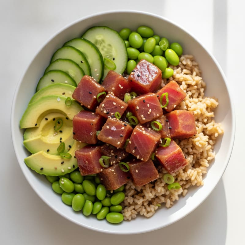 Ahi Tuna Hawaiian Poke Bowl
