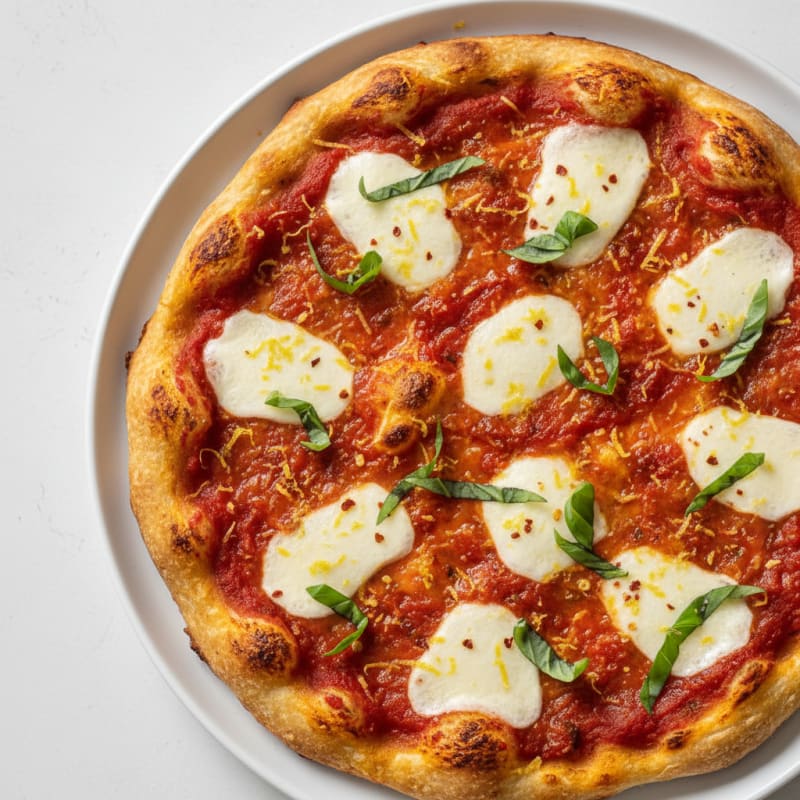 Golden Zesty Margherita Pizza