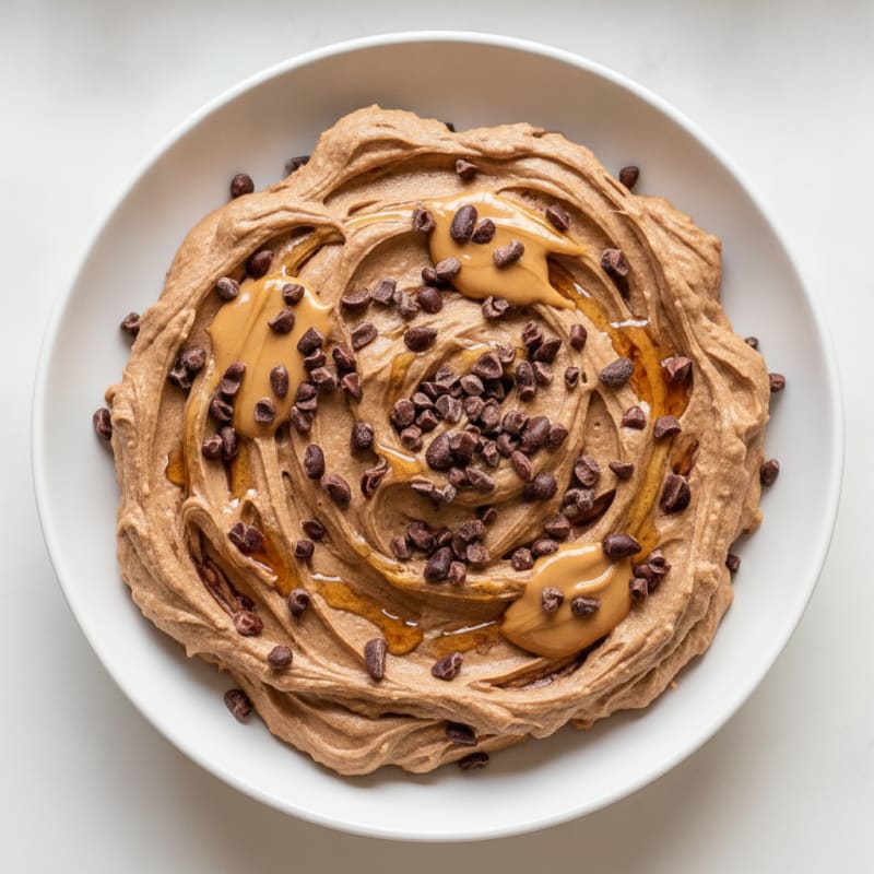 Greek Yogurt Protein Mousse with Cocoa and Peanut Butter
