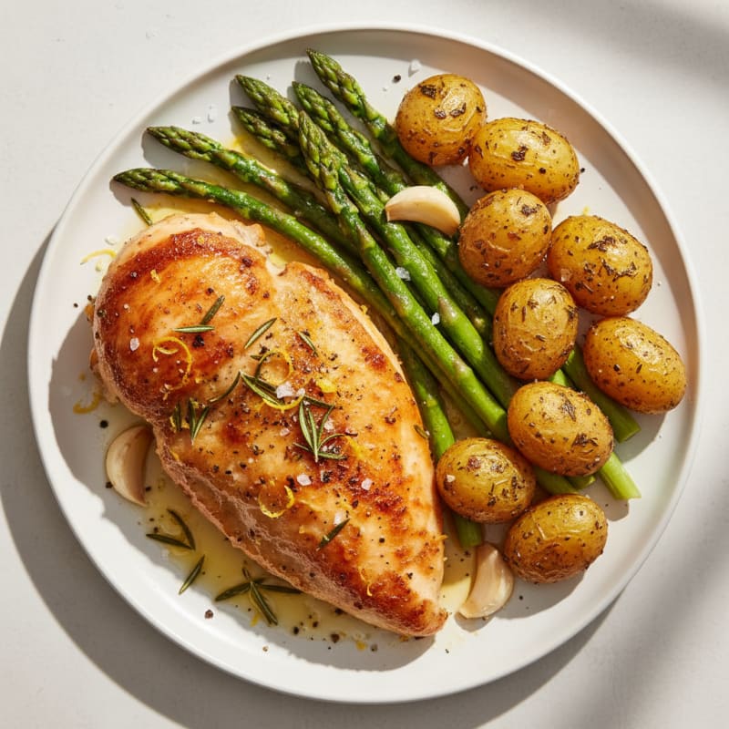Crispy Lemon Herb Roasted Chicken