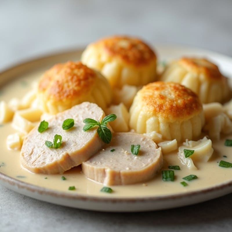 Creamy Chicken with Fluffy Dumplings
