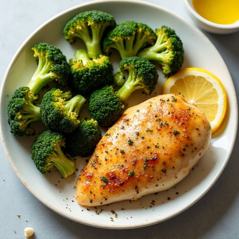 Sheet Pan Lemon Garlic Chicken and Crispy Broccoli