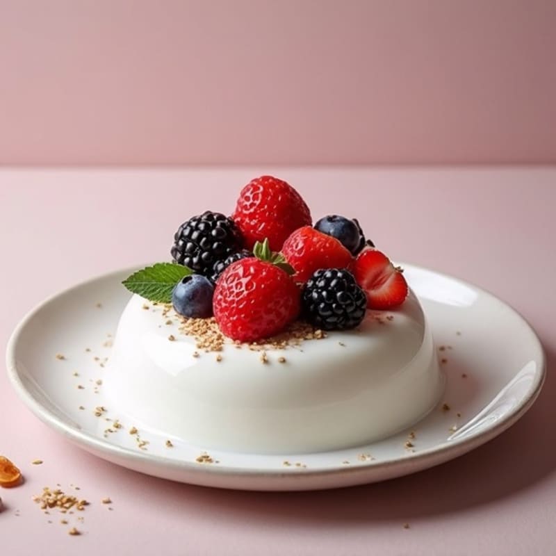 Creamy Greek Yogurt Protein Pudding with Berries