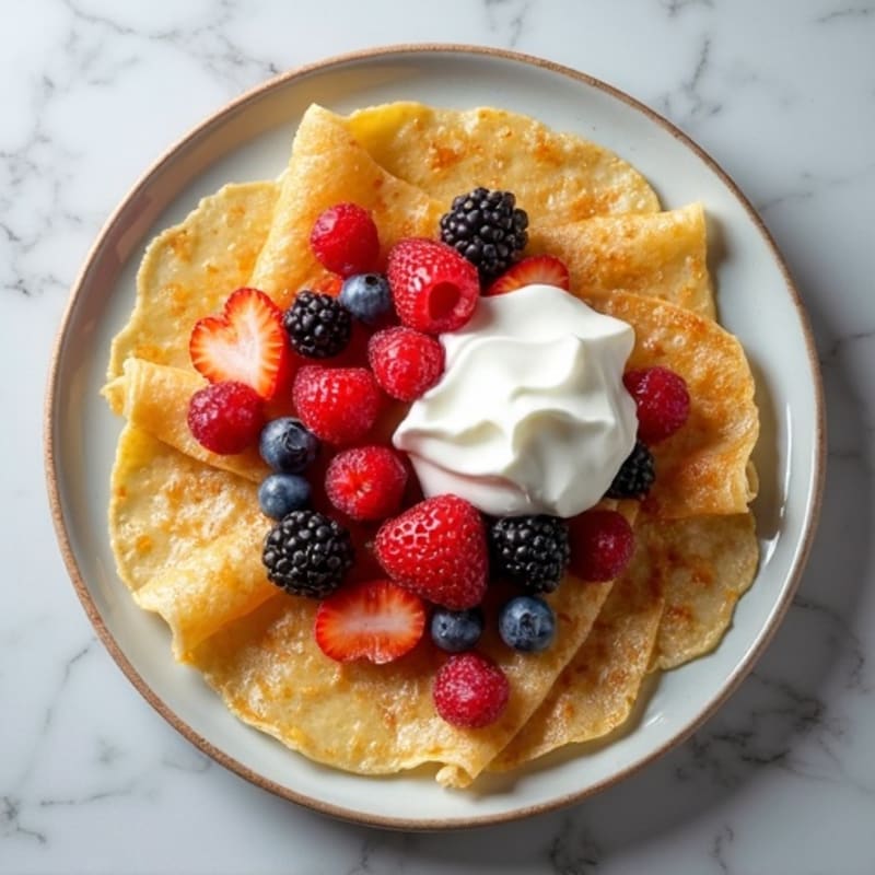 Crispy Rice Flour Berry Crepes