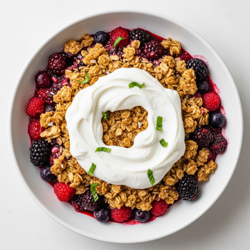 Baked Berry Protein Crumble