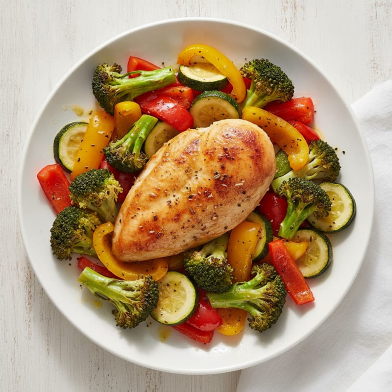 Lemon Herb Roasted Chicken and Veggies