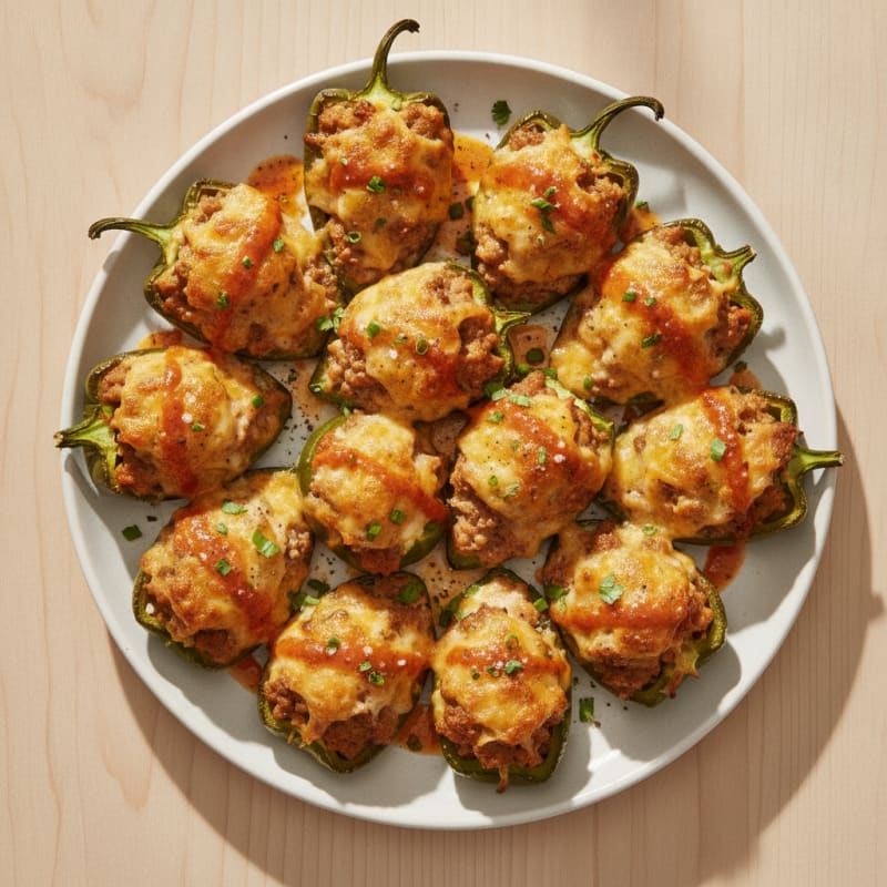 Spicy Turkey-Stuffed Jalapeño Poppers