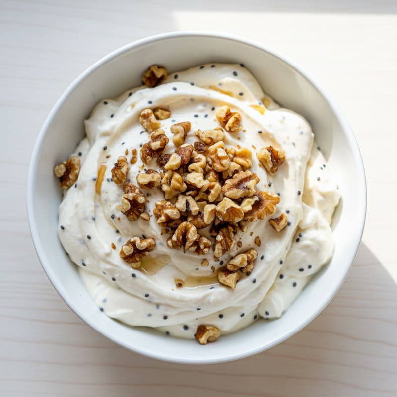 Creamy Greek Yogurt Protein Mousse with Chopped Nuts