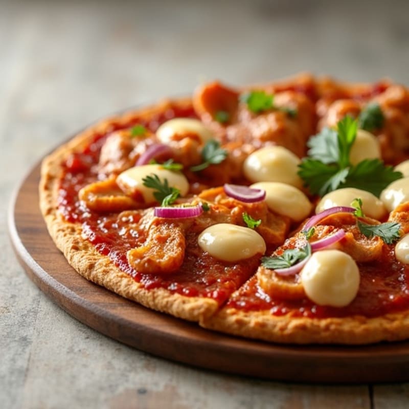 Healthy Crispy BBQ Chicken Pizza