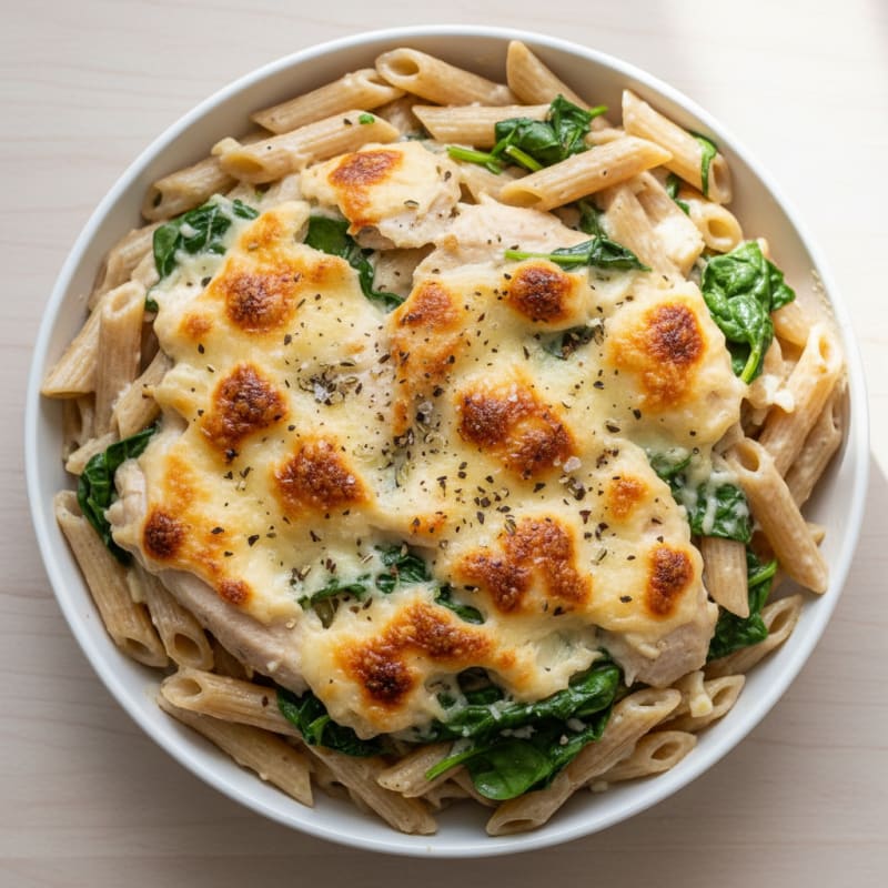 Creamy Garlic Parmesan Pasta Bake