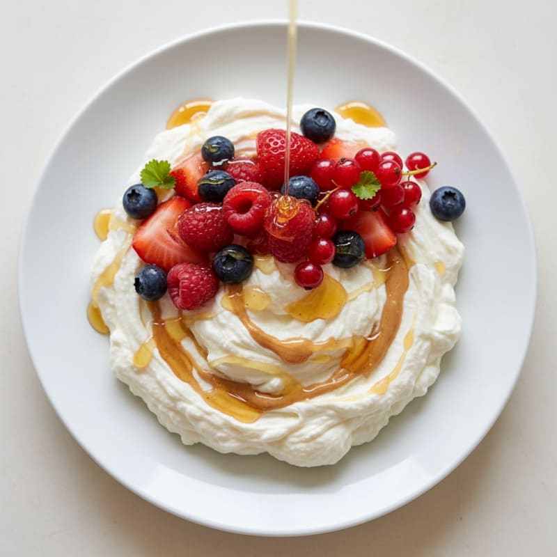 Silky Greek Yogurt Protein Mousse with Mixed Berries