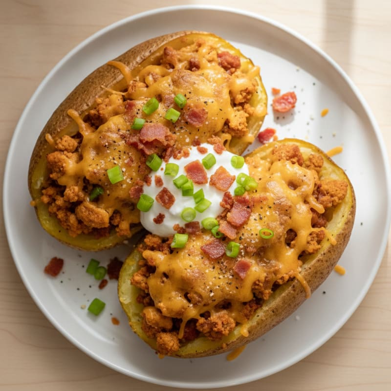 Bacon Cheddar Stuffed Potatoes