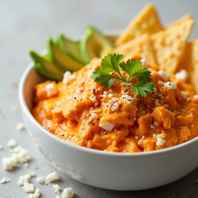 Lightened-Up Greek Yogurt Buffalo Chicken Dip
