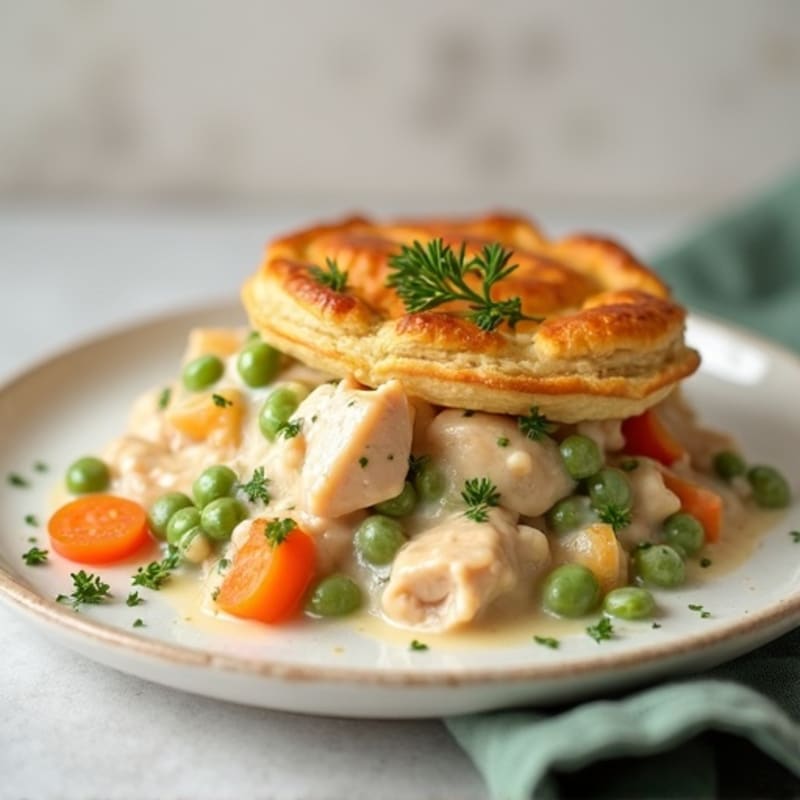 Creamy Lightened-Up Chicken Pot Pie