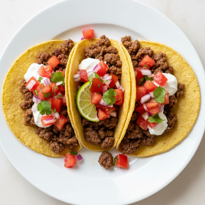 Ground Beef Tacos with Fresh Salsa