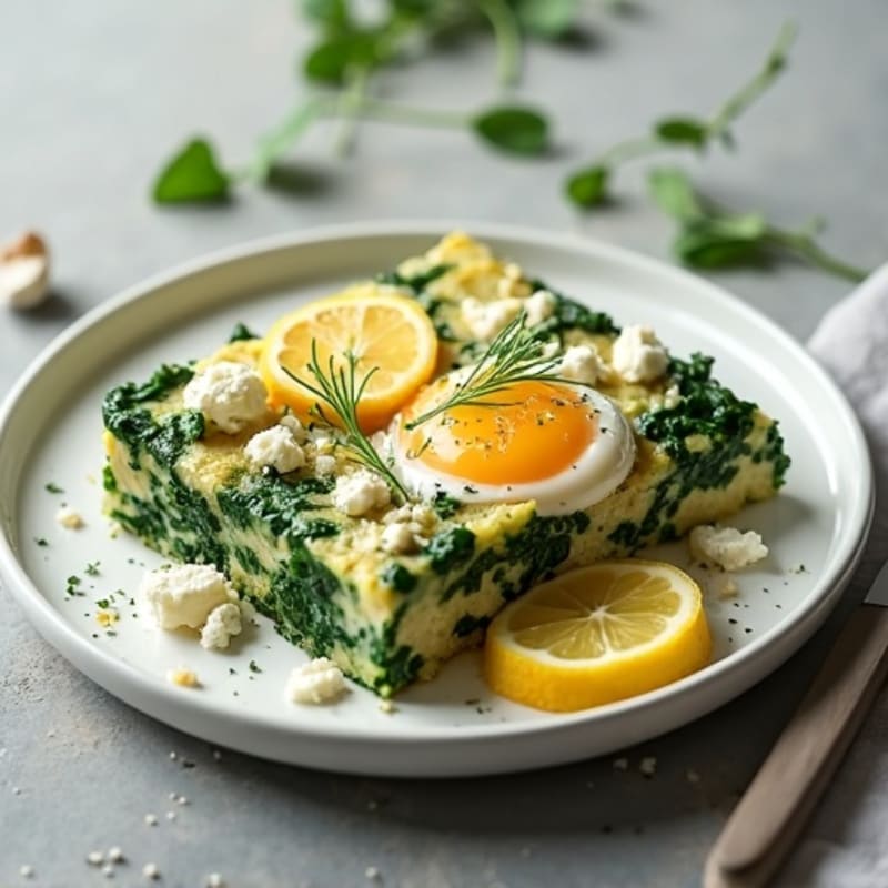 Creamy Lemon-Herb Spinach and Feta Bake