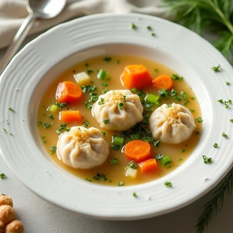 Healthy Chicken and Herb Dumpling Soup