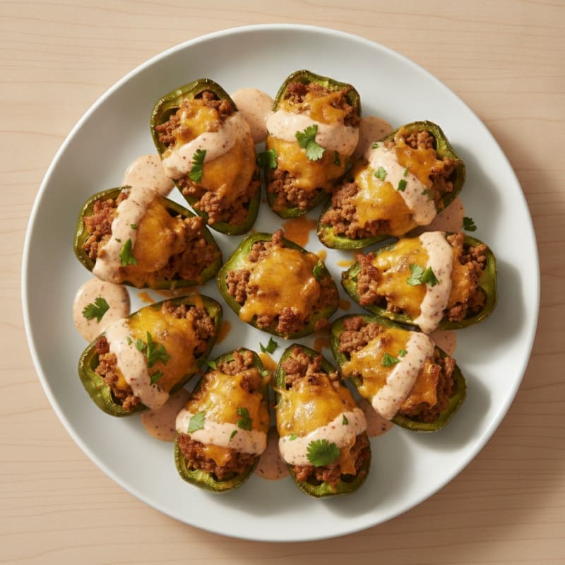Baked Jalapeño Poppers with Chipotle Ranch