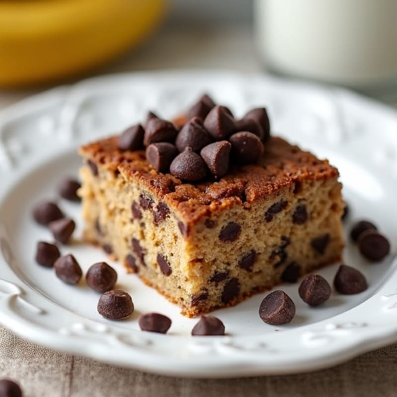 High-Protein Soft-Baked Chocolate Chip Oatmeal Cake