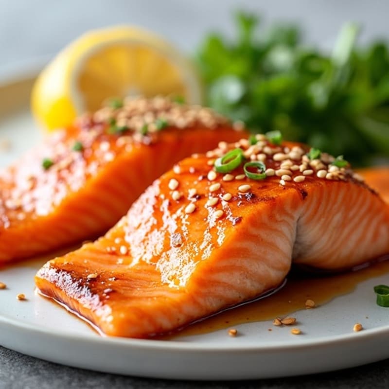 Ginger-Honey Glazed Salmon with Sesame