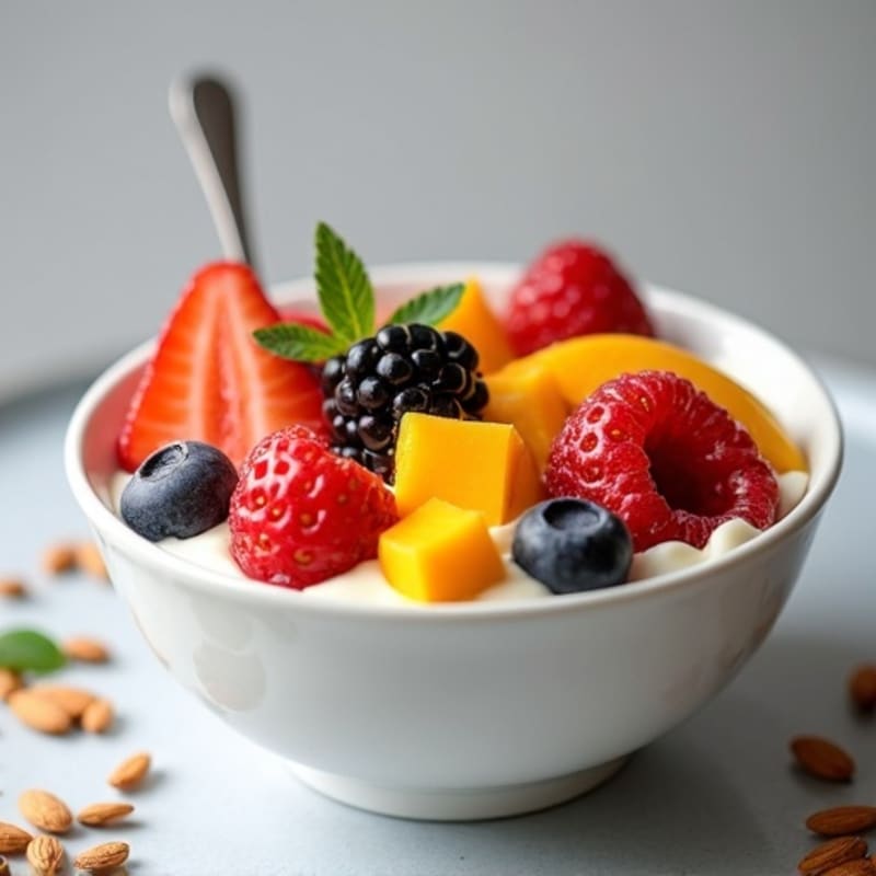 Fresh Berry-Mango Protein Breakfast Bowl