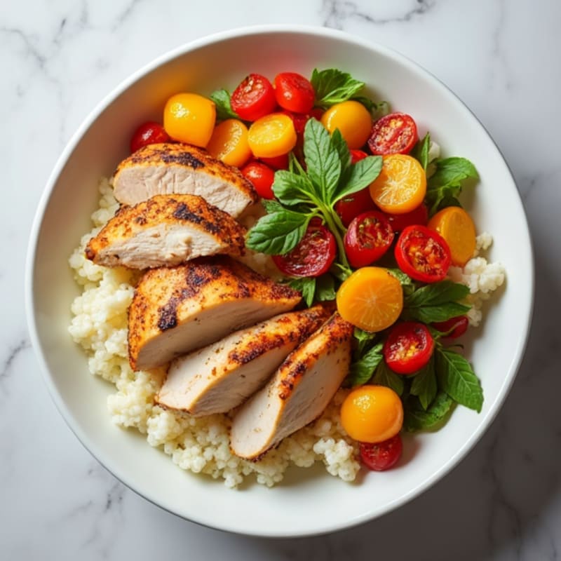 Roasted Turkey and Cauliflower Rice Power Bowl
