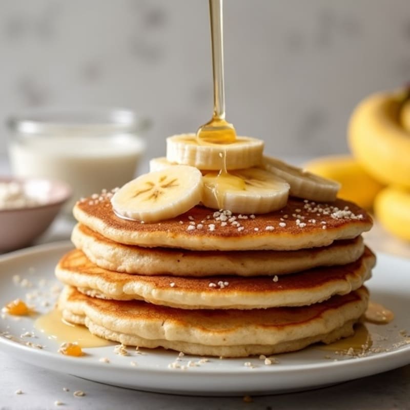 Fluffy Protein-Packed Oat Banana Pancakes