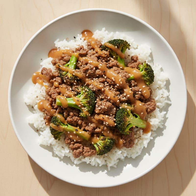 Sesame Beef Rice Bowl
