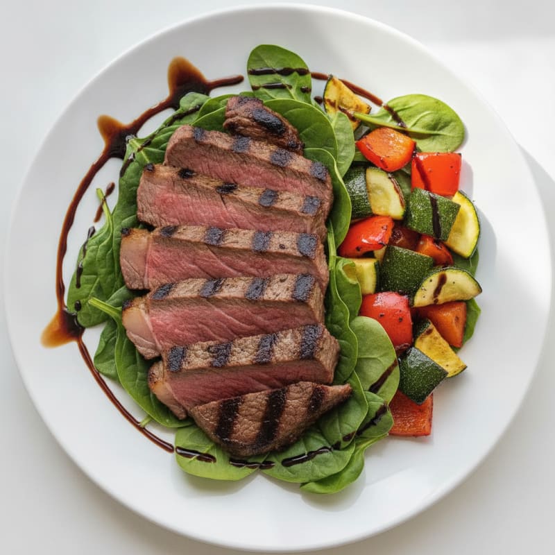 Grilled Steak and Roasted Vegetable Salad