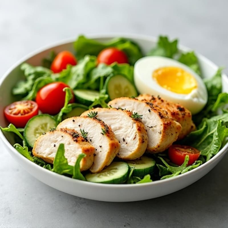 Creamy Lemon Herb Chicken Salad with Fresh Greens