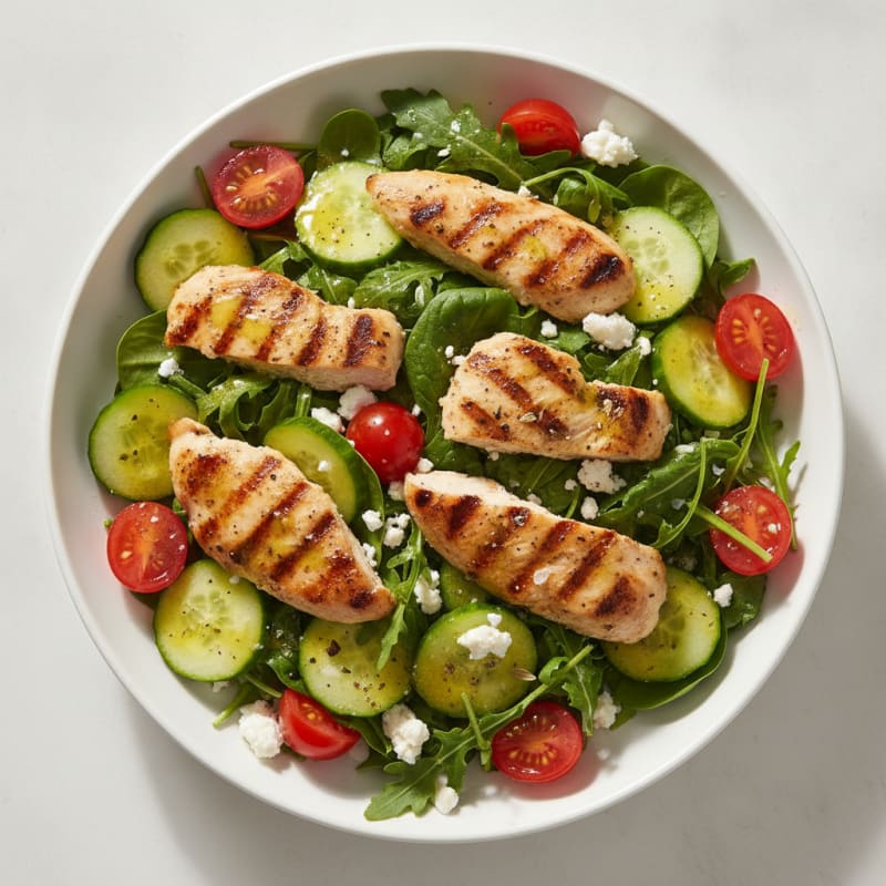 Chicken Feta Salad with Lemon-Herb Vinaigrette