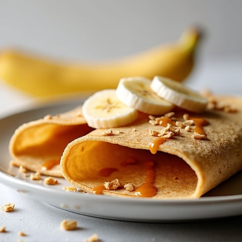 Protein-Packed Almond Butter Banana Crepes