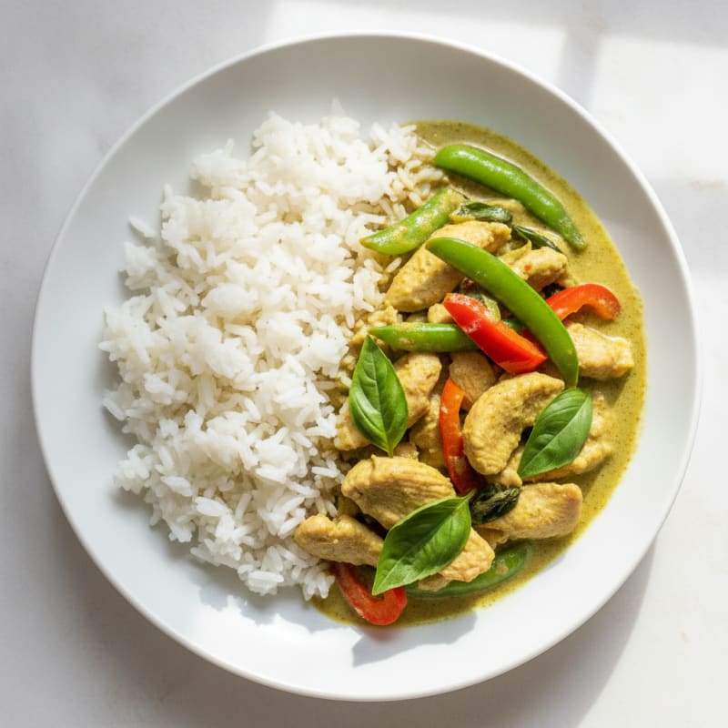 Thai Green Curry Chicken with Jasmine Rice
