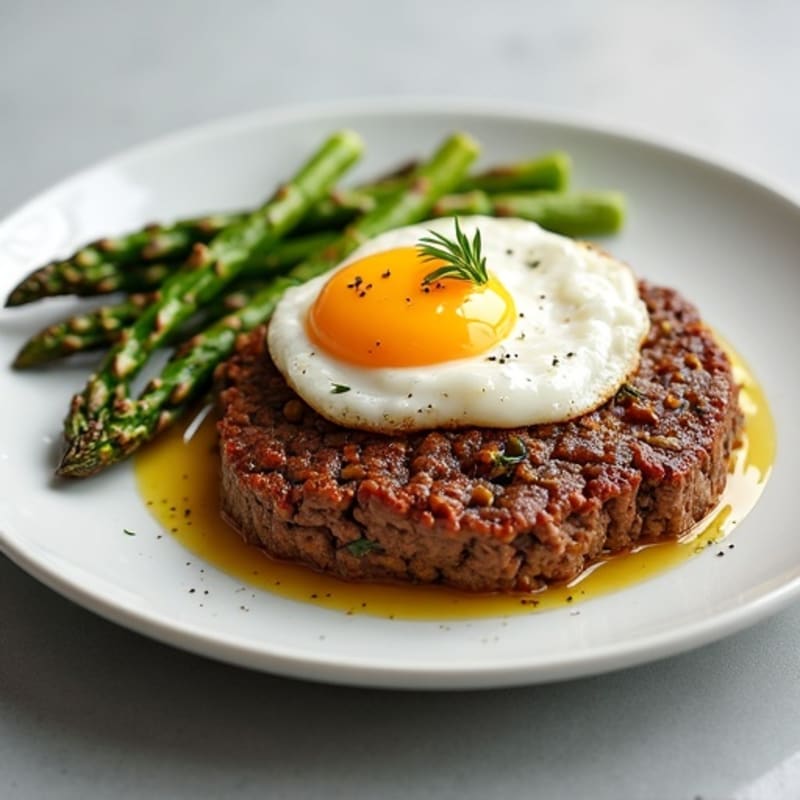 Savory Ground Beef and Crispy Roasted Asparagus