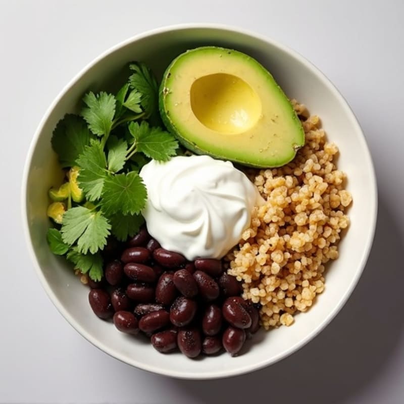 Hearty Black Bean and Fresh Avocado Bowl