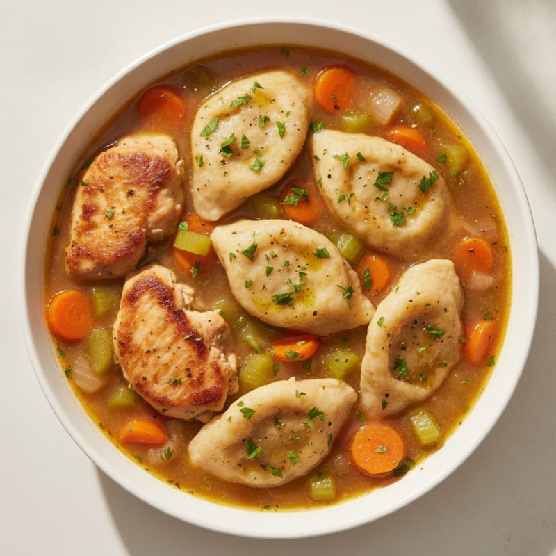 Hearty Chicken and Herb Dumpling Stew