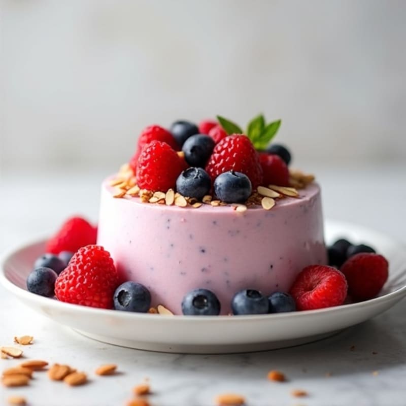 Silky Greek Yogurt Protein Mousse with Berries
