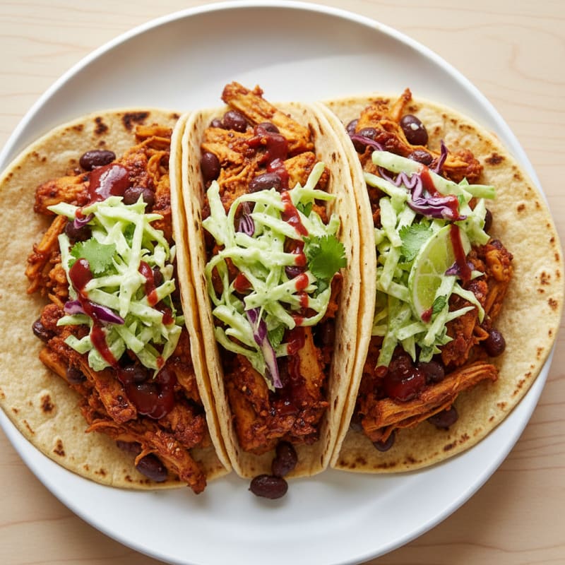 Smoky Jackfruit Tacos with Zesty Slaw