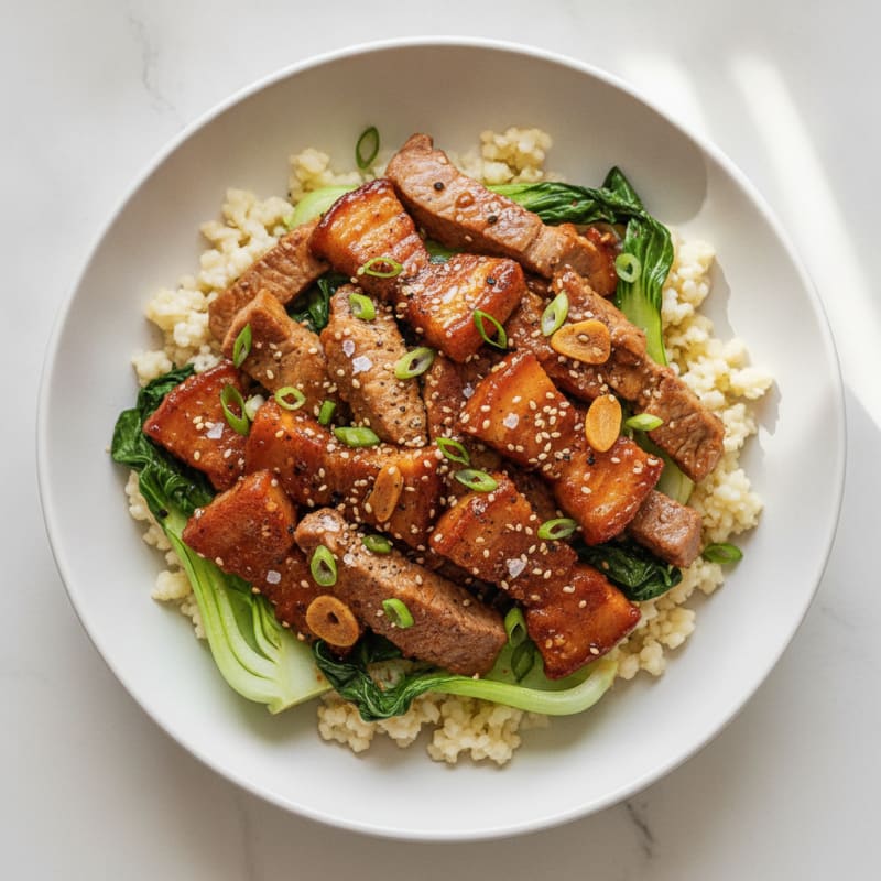 Spicy Gochujang Pork Belly Bowl