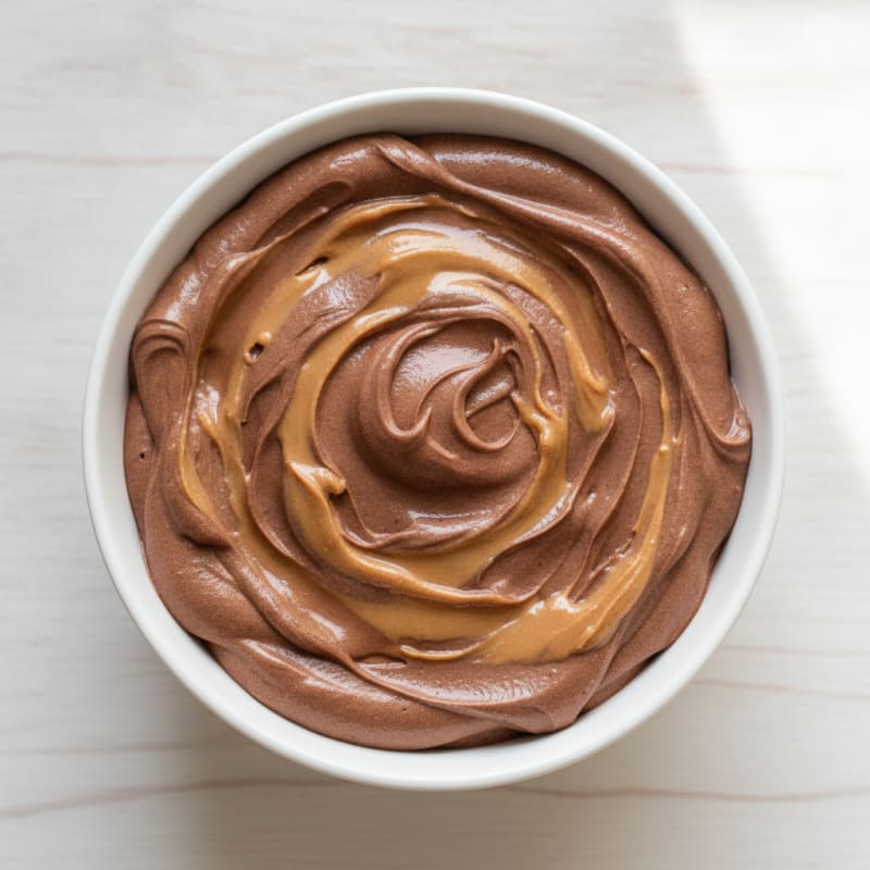 Chocolate Protein Pudding with Peanut Butter Swirl