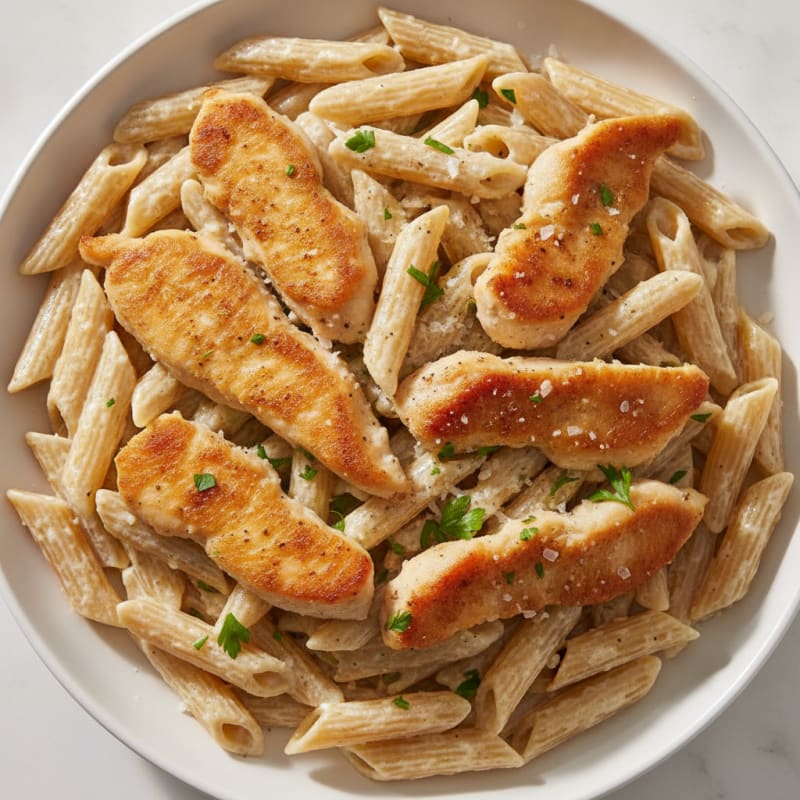 Garlic Parmesan Chicken Alfredo Pasta