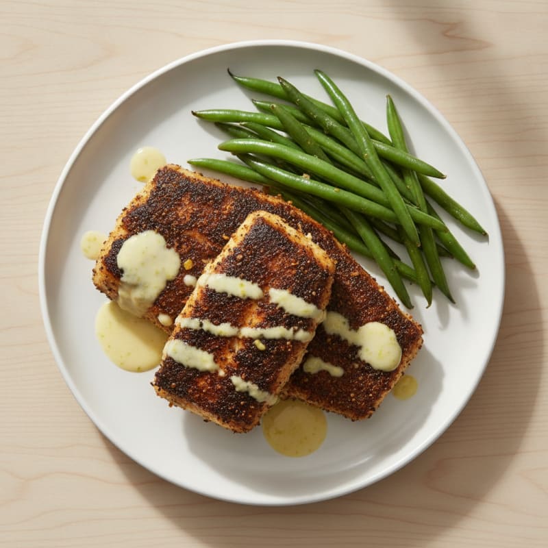 Cajun Blackened Catfish with Lemon Aioli