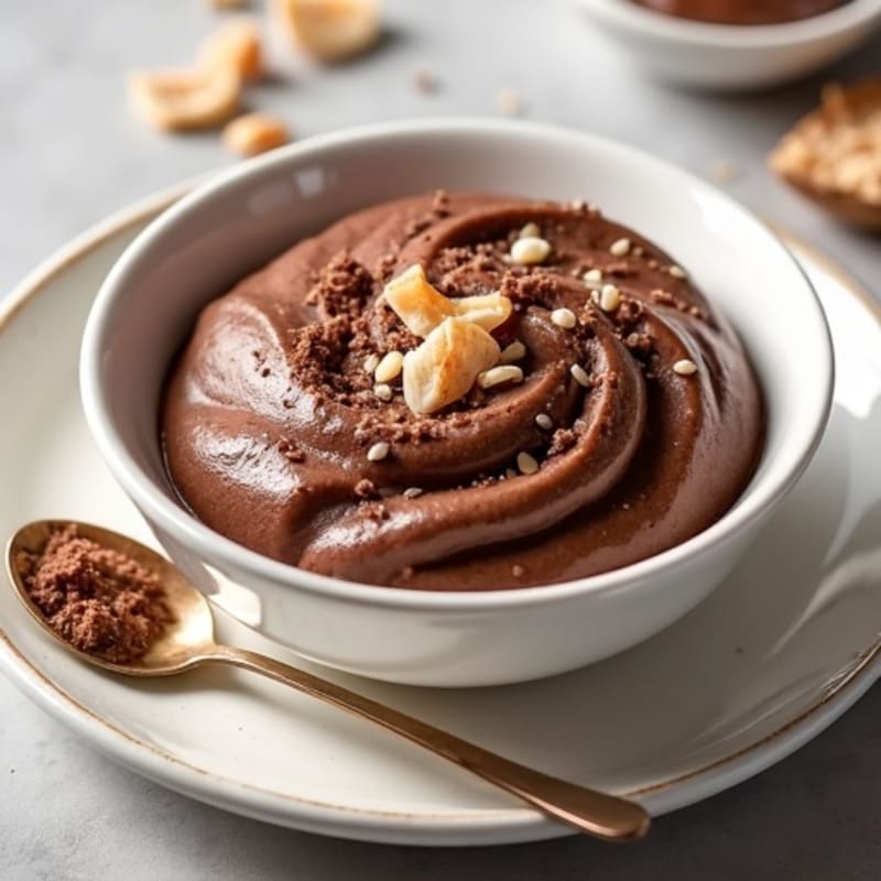 Silky Chocolate Protein Pudding with Chia Seeds