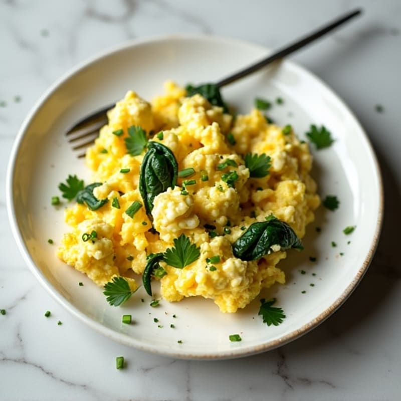 Protein-Packed Cottage Cheese Scrambled Eggs with Herbs