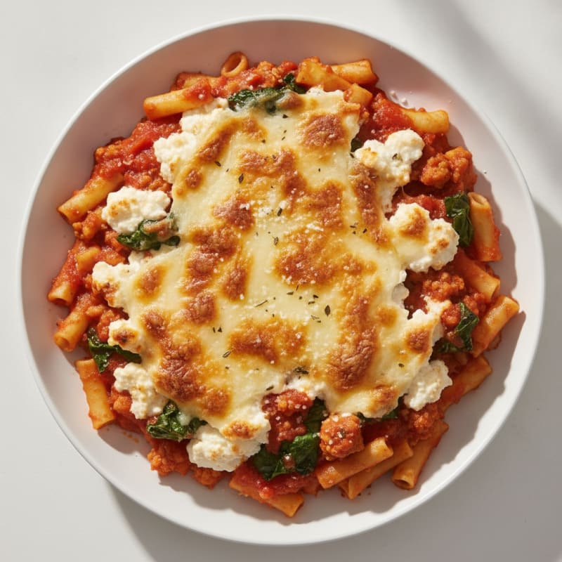 Classic Baked Ziti with Ricotta
