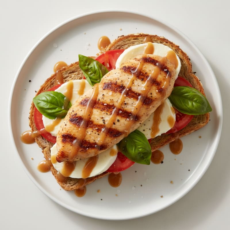 Golden Balsamic Glazed Caprese Sandwich
