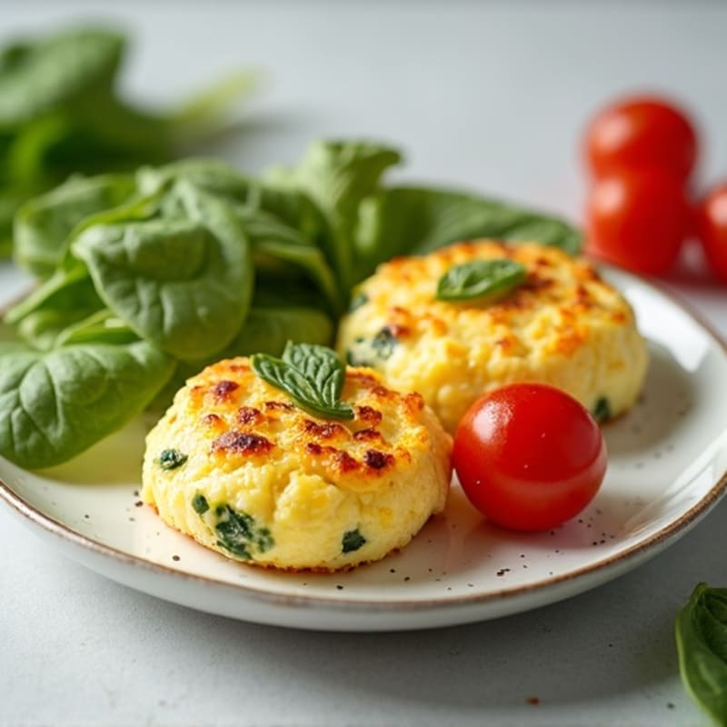 Fluffy Spinach Egg White Bites