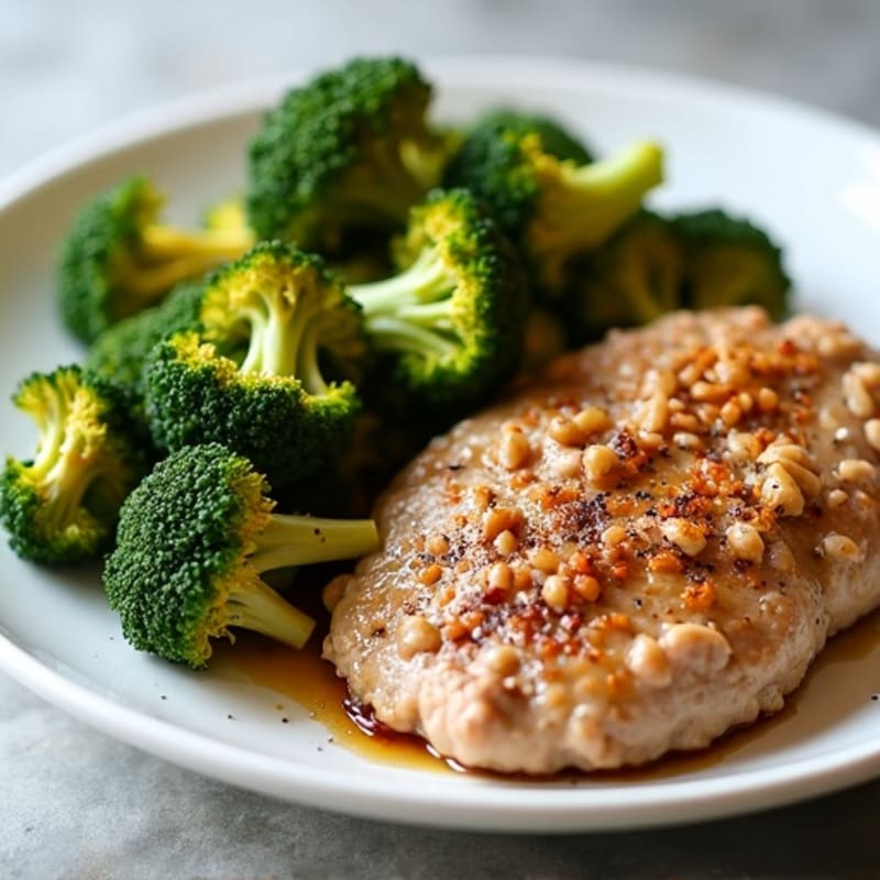 Lean Ground Turkey with Crispy Roasted Broccoli
