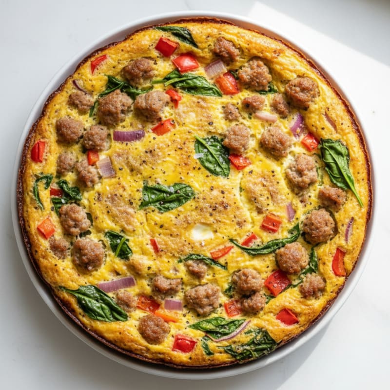 Crispy Sausage and Egg Breakfast Bake