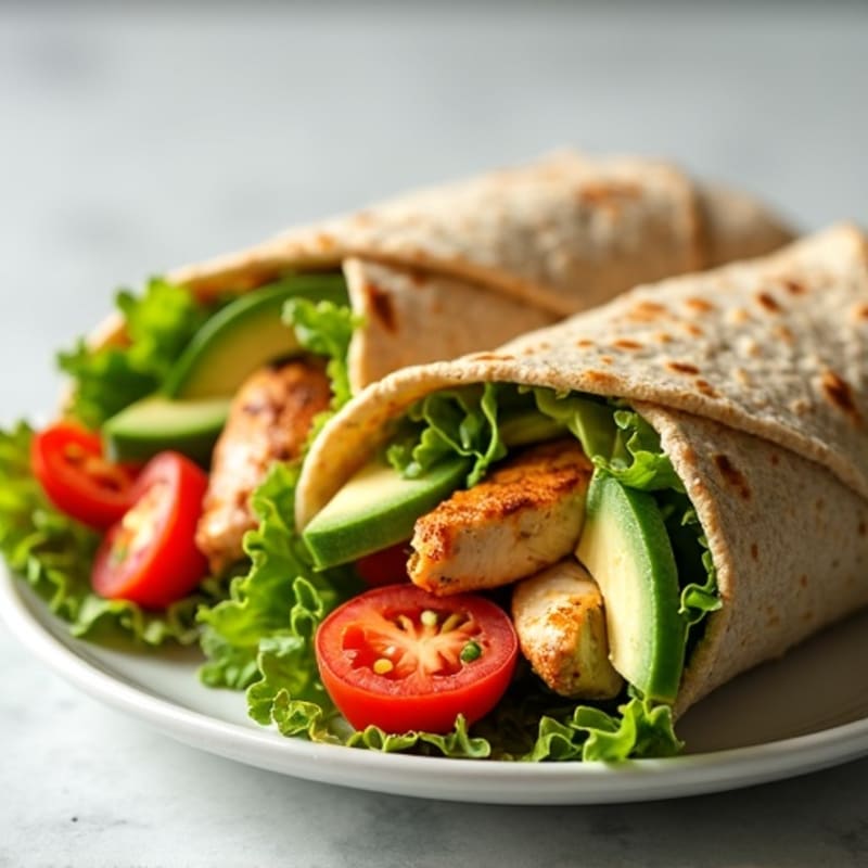 Grilled Chicken and Fresh Vegetable Wrap